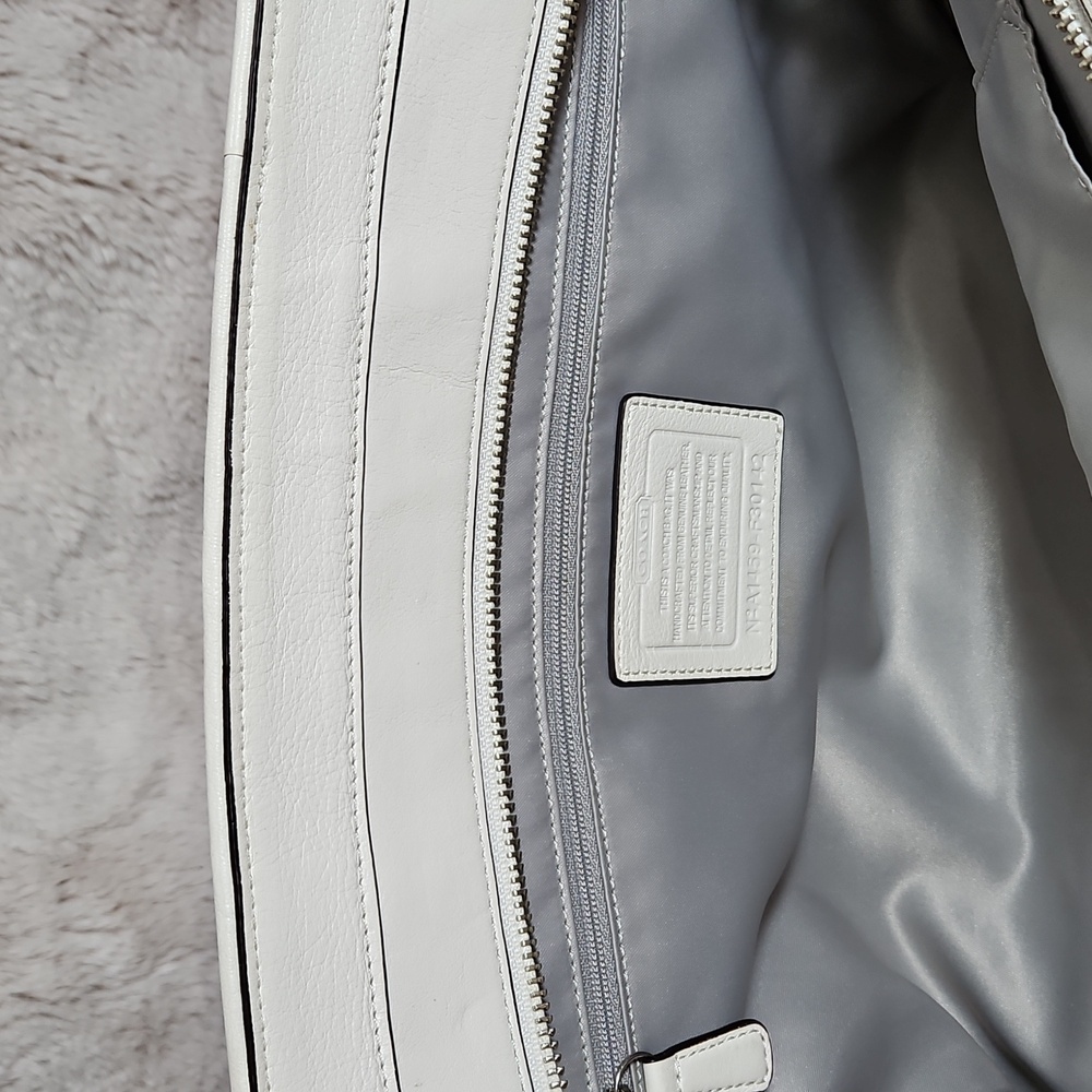 2014 EUC Coach Ivory Mixed Leather Python Alexis … - image 10